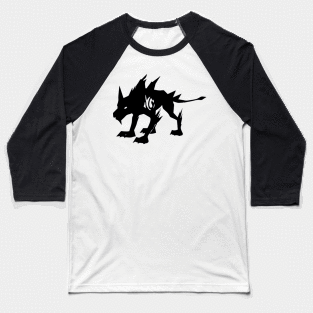 Hellhound minimal silhouette white Baseball T-Shirt